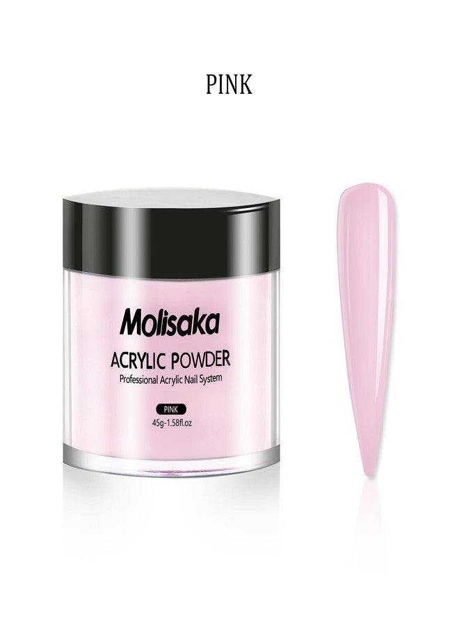 Molisaka Pink Acrylic Powder for Nails, Professional Acrylic Nail Powder,Lasting Acrylic Powder for Extension French Nail Art, Acrylic Nail Supplies Sets for Nails Beginners or Salon (1.58oz) - Image 3